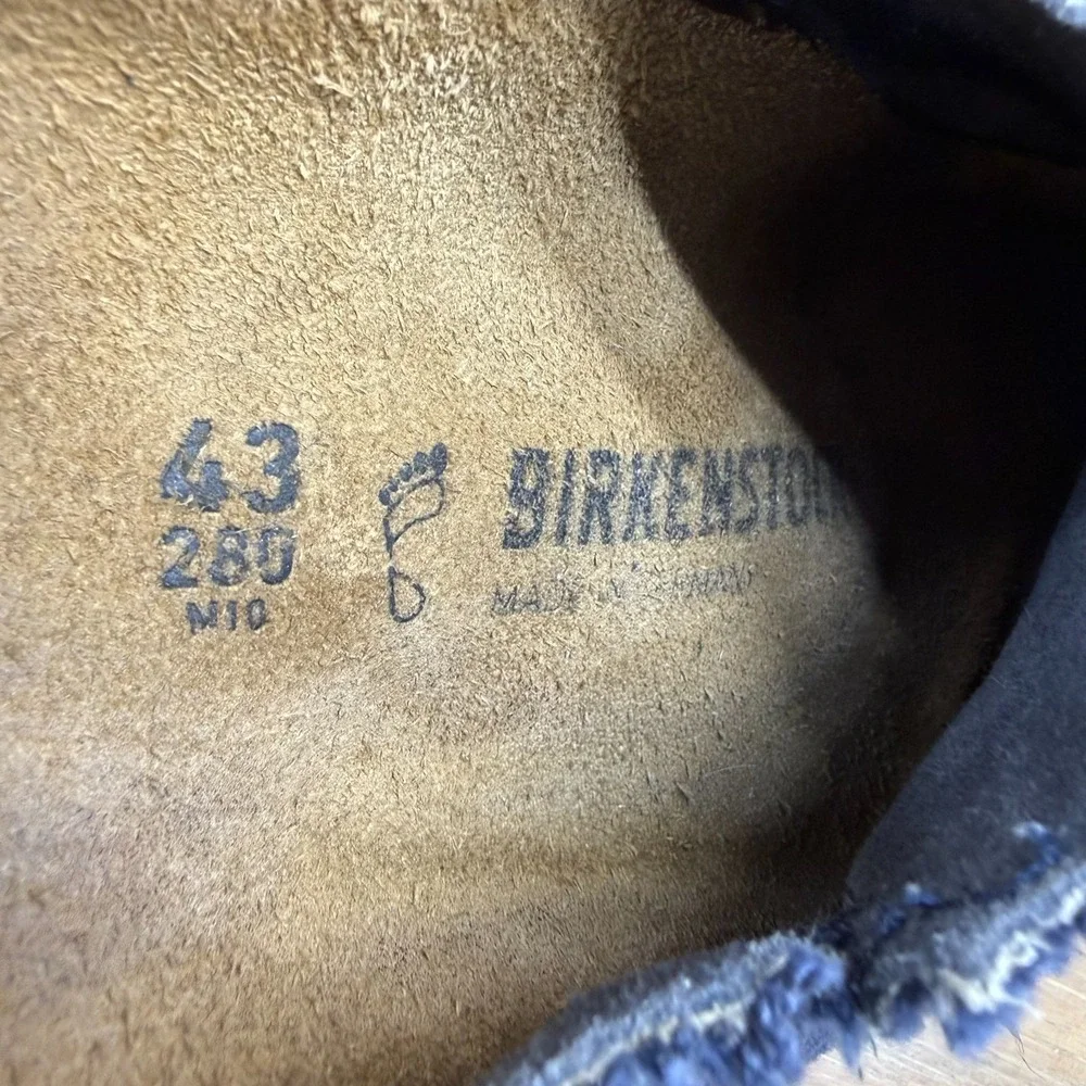 Birkenstock Zermatt Canvas Clogs Mens 10 W EU 43 Blue Casual Travel Walking